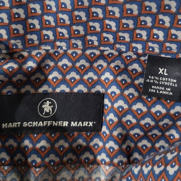 Hart Schaffner Marx Raincloud Shirt Mens XL Blue Preppy Long Sleeve Button Up - Picture 5 of 7